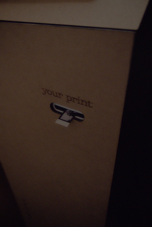 A close-up of the result being printed