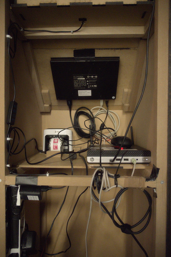 Behind-the-sceenes view of hardware components